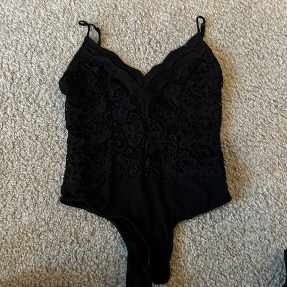 Black Lulus lace bodysuit